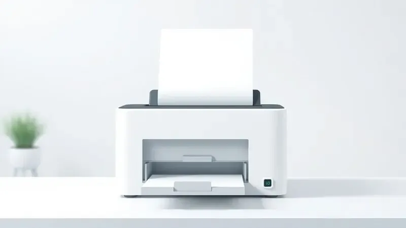 Representação artística de alta velocidade de impressão com papel saindo rapidamente de uma impressora a laser.